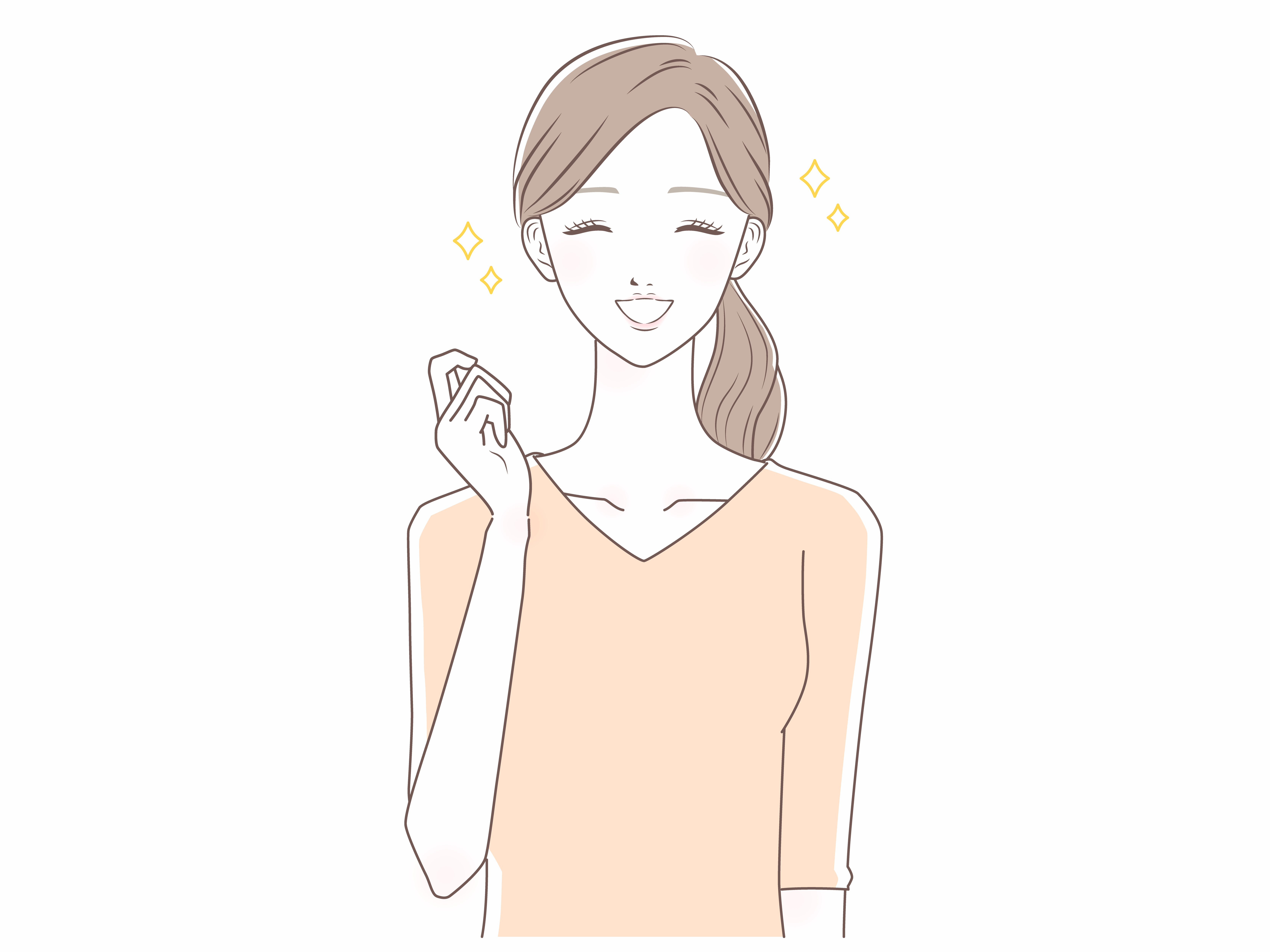 笑顔の女性