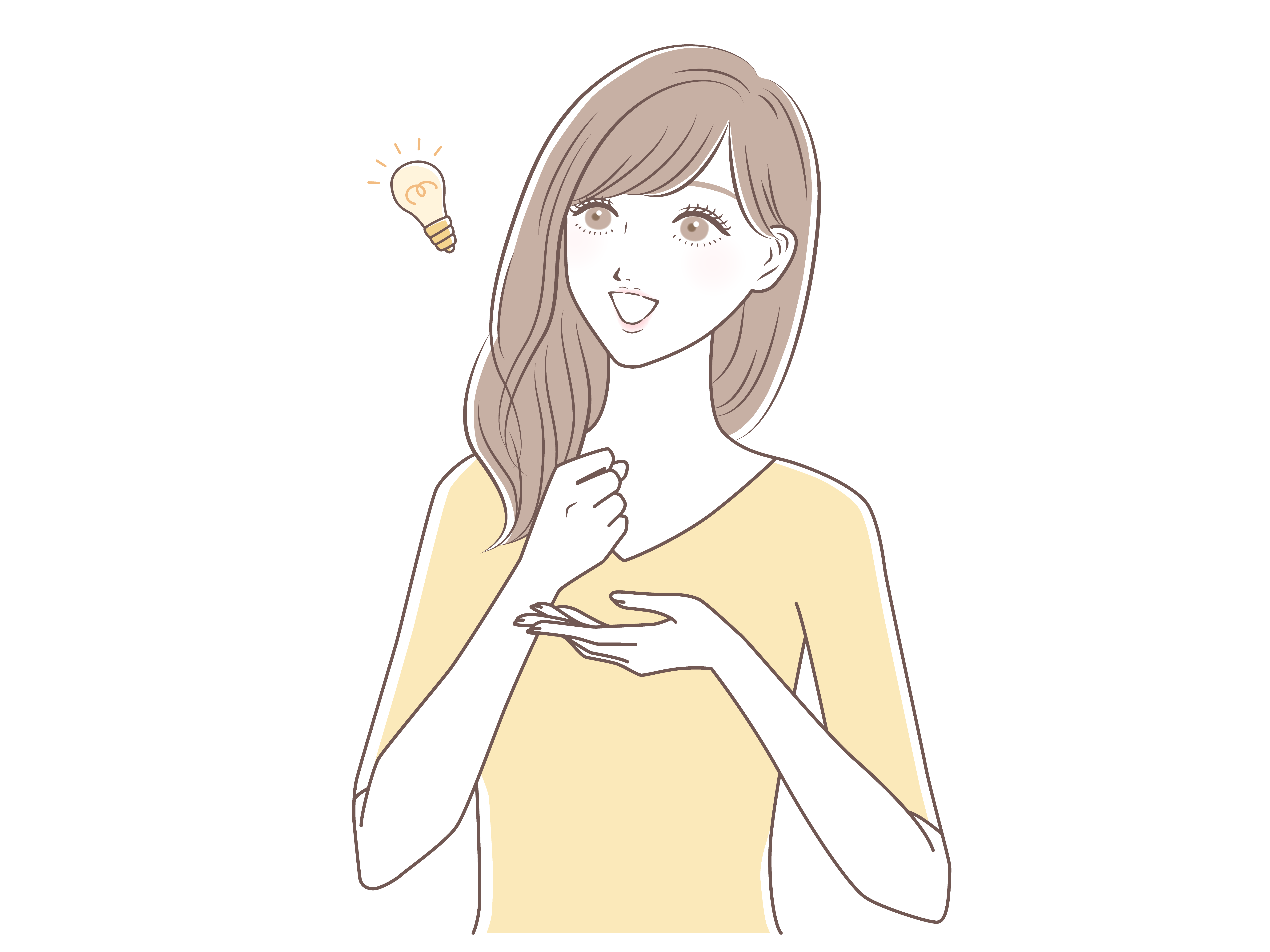 手のひらを叩く女性