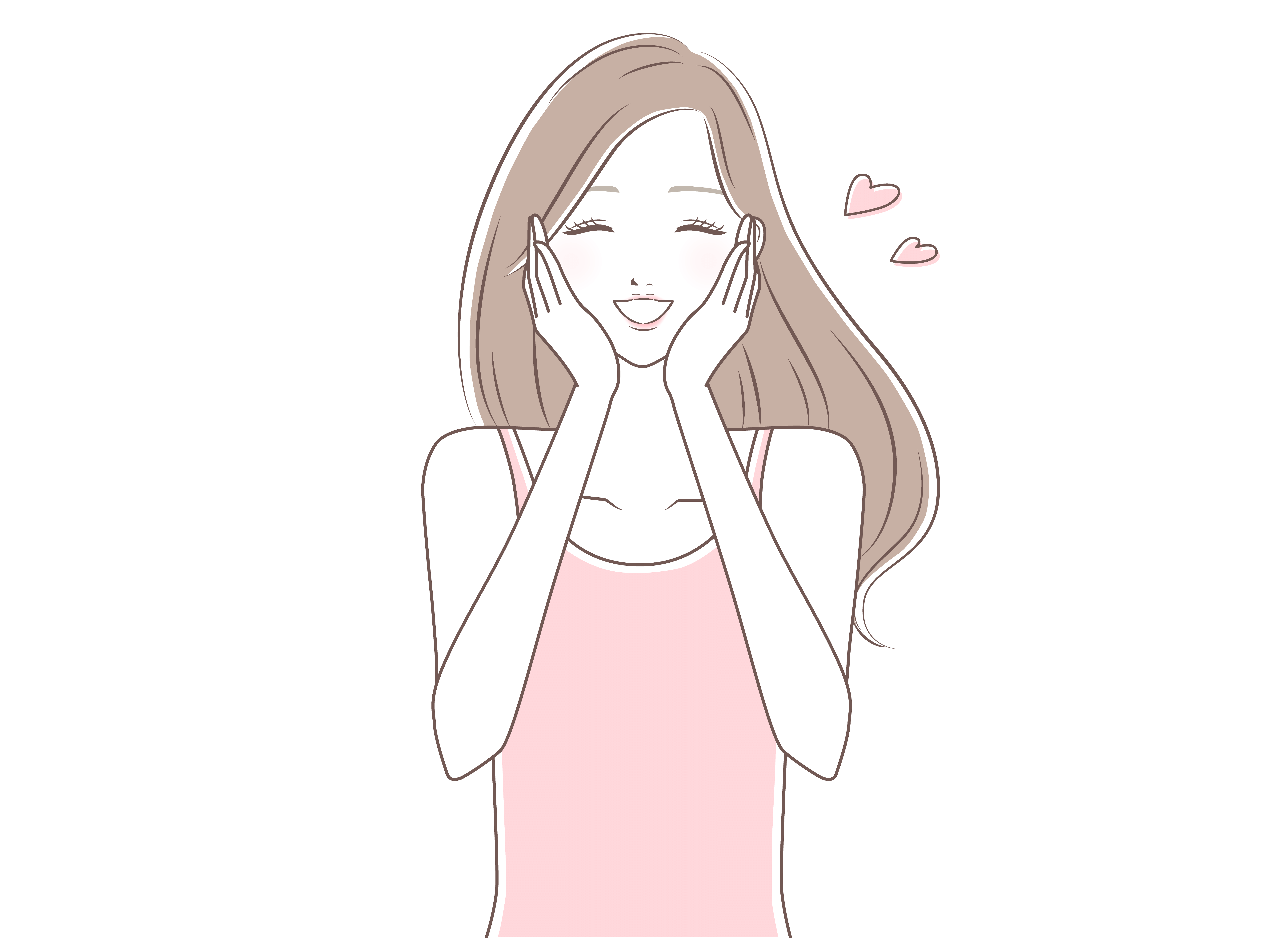 笑顔の女性のイラスト